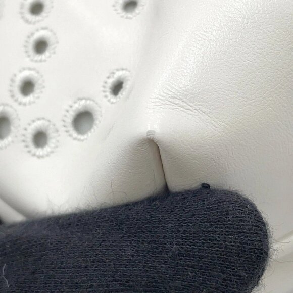 CHANEL CHANEL22 ChainShoulder Bag Punching Size Small Shiny Calf Leather Whi - Picture 6 of 13